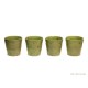 Set of 4 planter pot 'mexico' acid green