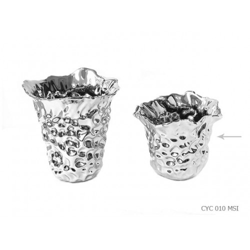 Vase form irregular silver