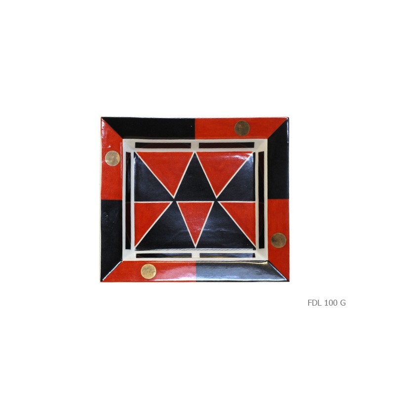Vide poche triangles noirs rouge