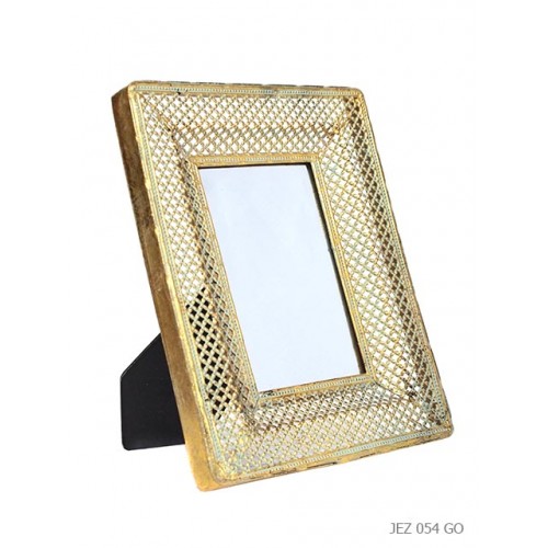 Wall mirror rectangular gold