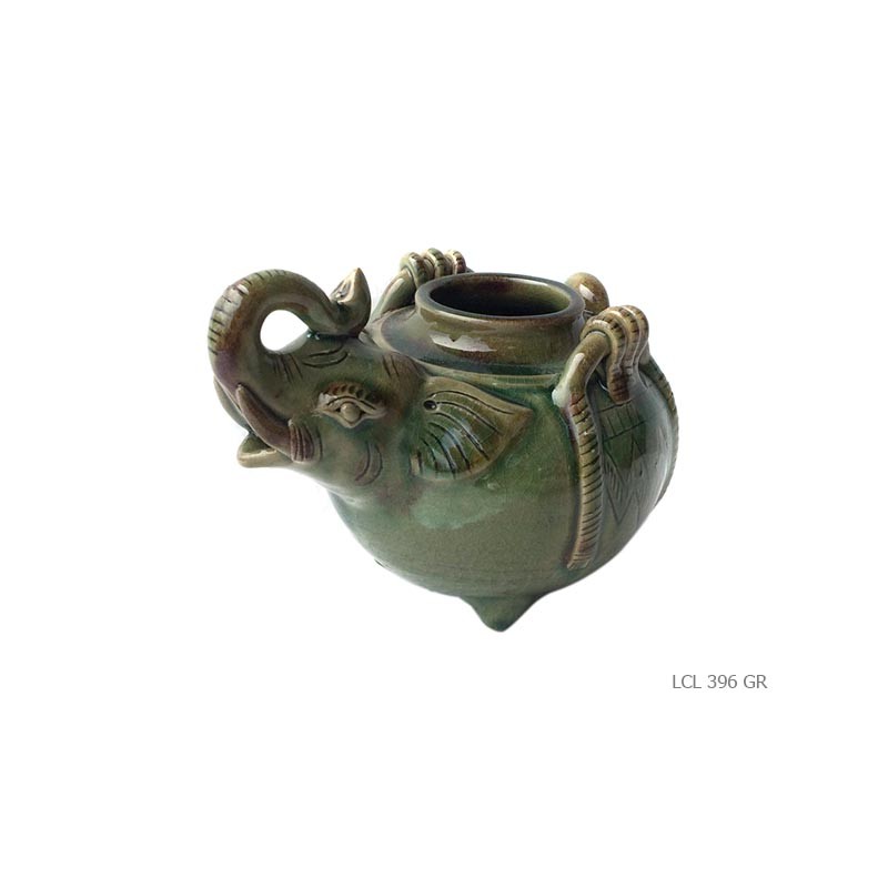 Elephant vase celadon
