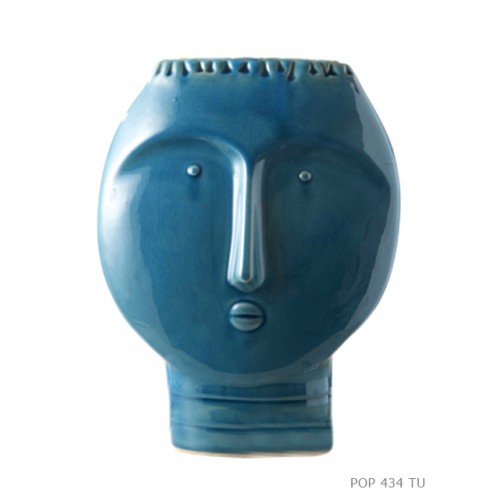 Vase head 1950 turquoise