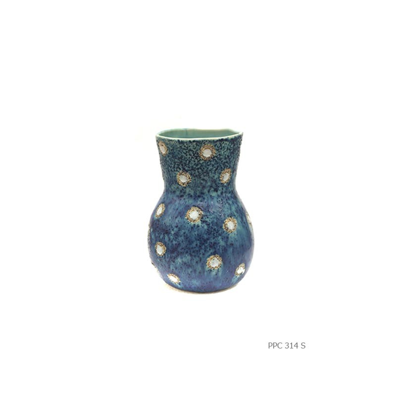 Corolla vase blue reactive
