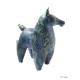 Cheval annees 50 glacure bleue