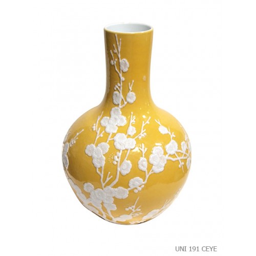 Collar vase cherry yellow