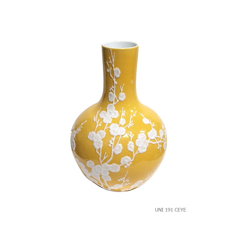 Collar vase cherry yellow