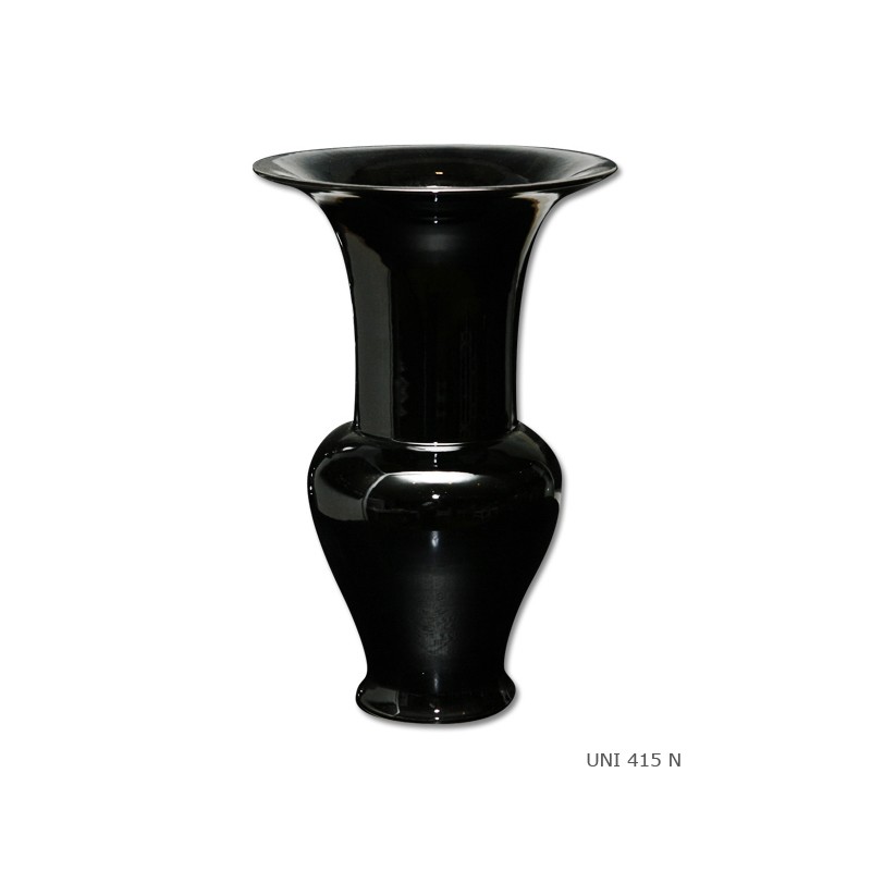 Vase corolle noir imperial