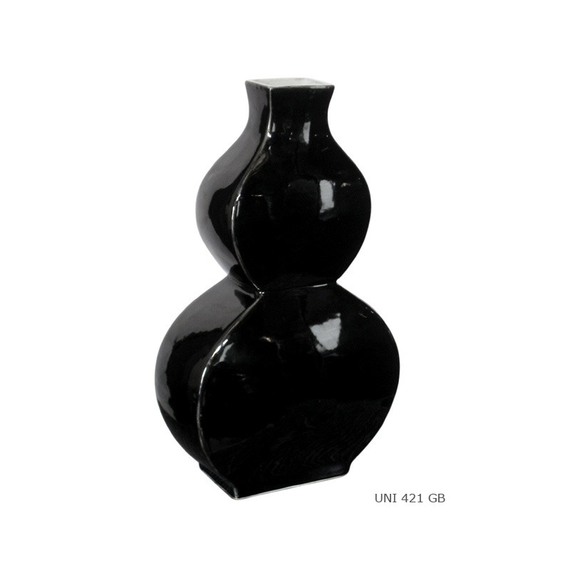 Gourd vase flat black imperial