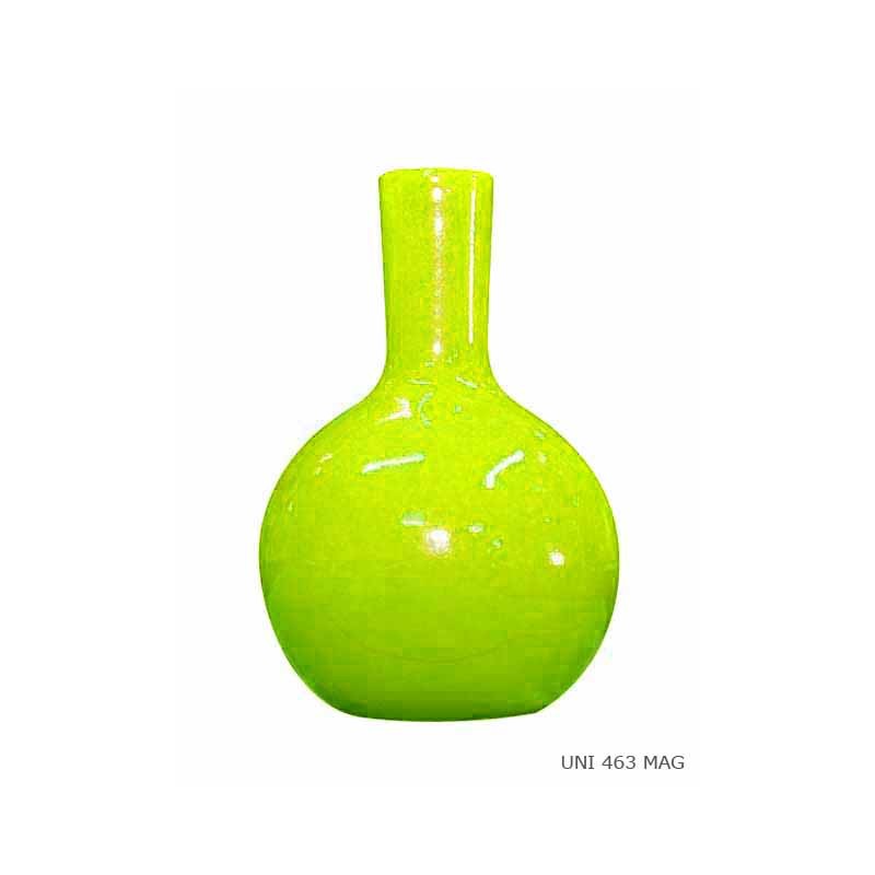 Vase col droit vert acide