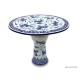 Round table blue white