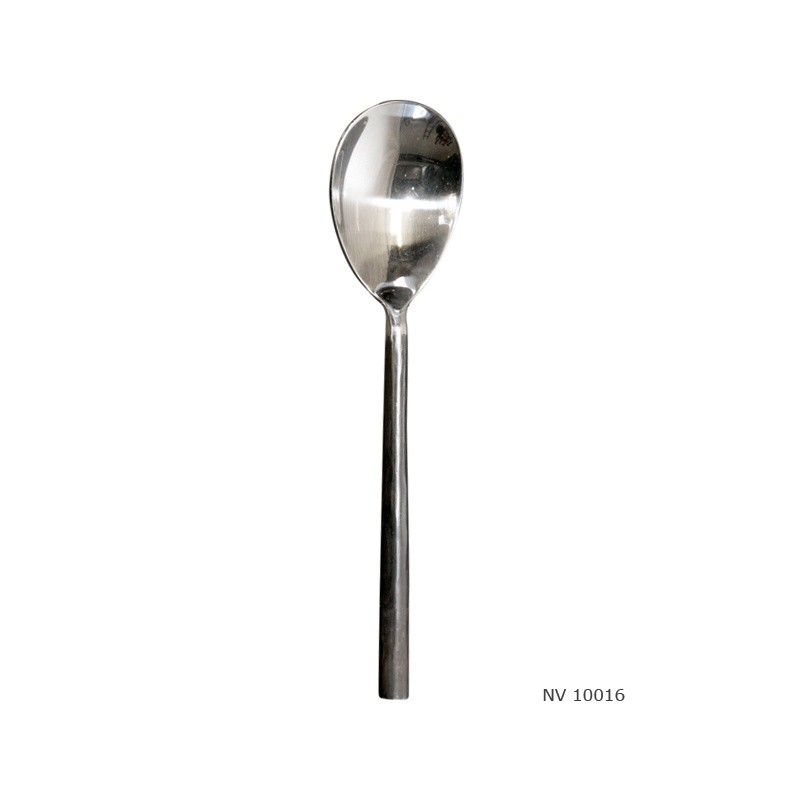 Set of 2 serving spoon grey steel