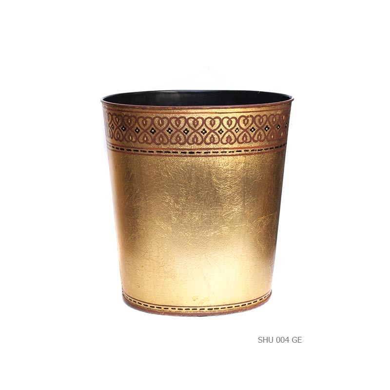Wastebin golden deco