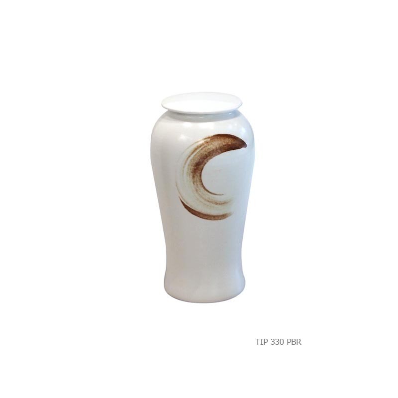 Tall jar calligraphy brown