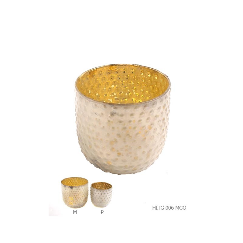 Candleholder pearl and gold