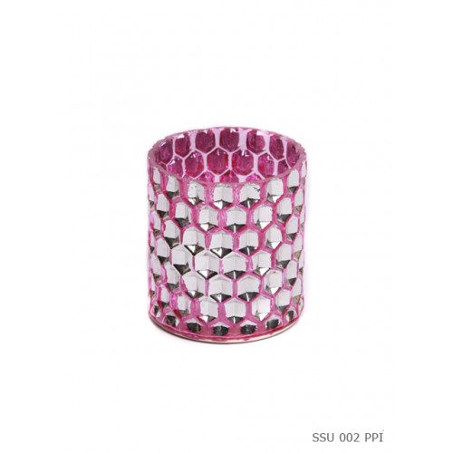 Candleholder right honeycomb rose