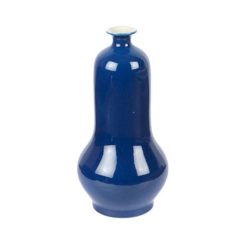 Vase poire glacure bleu saphir