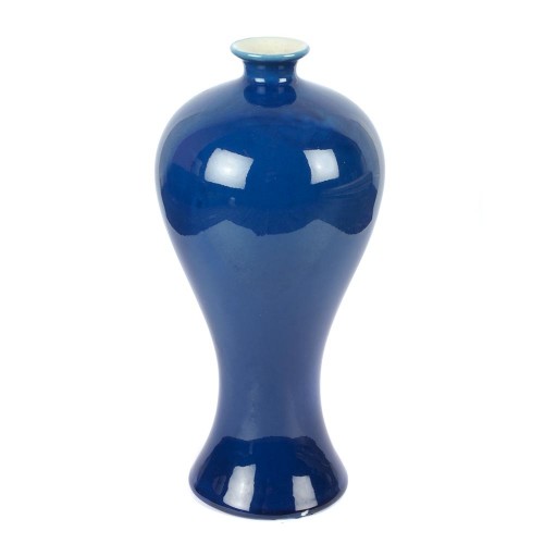 Vase meiping glacure bleu reactif