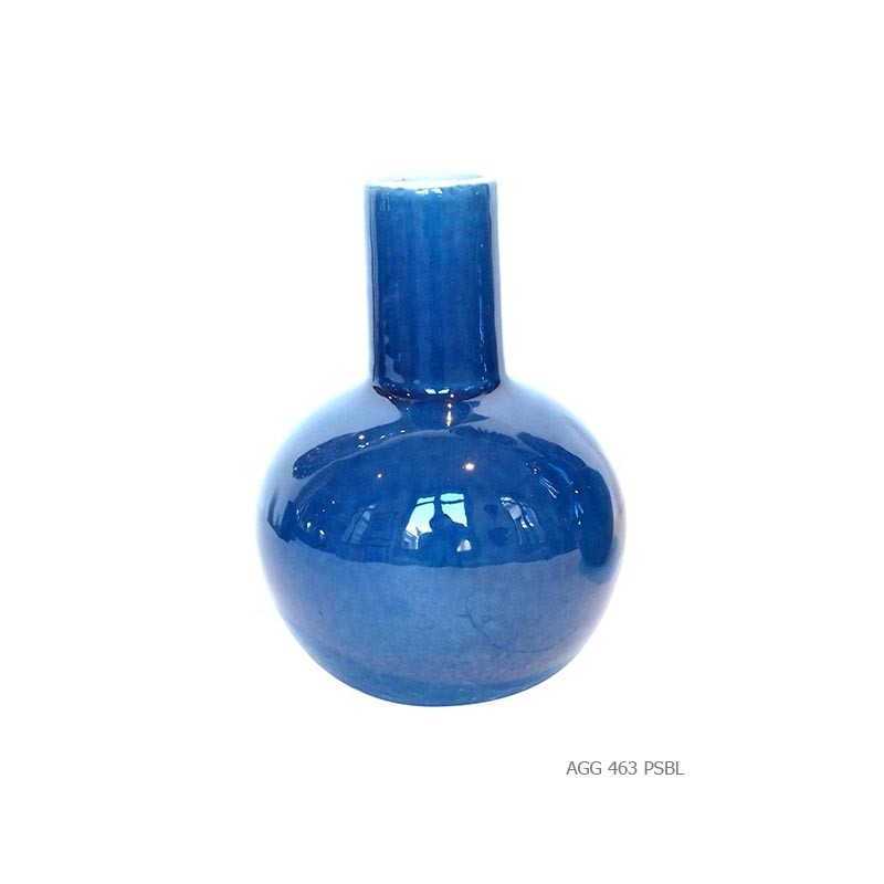 Straight neck vase blue sapphire