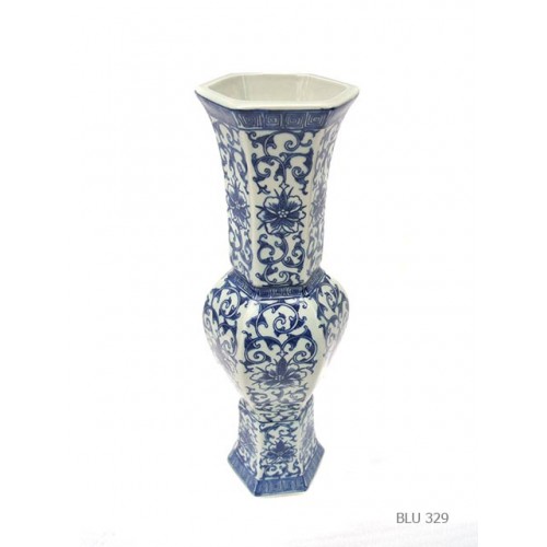 Vase long octogonal