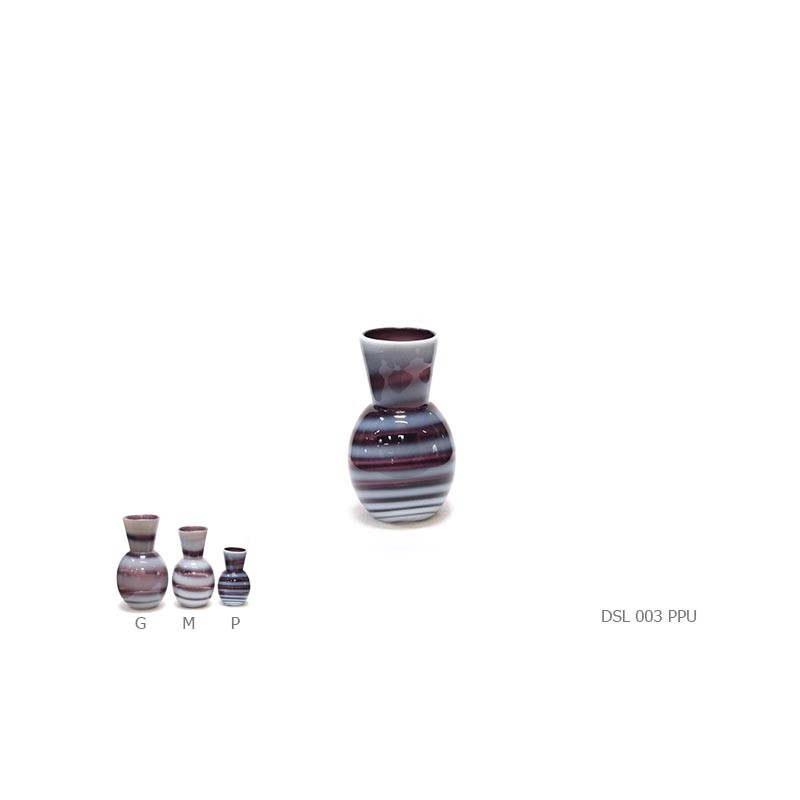 Vase iridescent purple