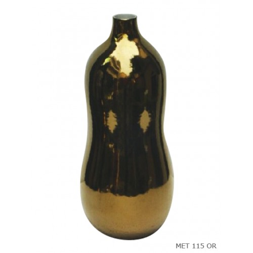 Vase gourde dore lisse