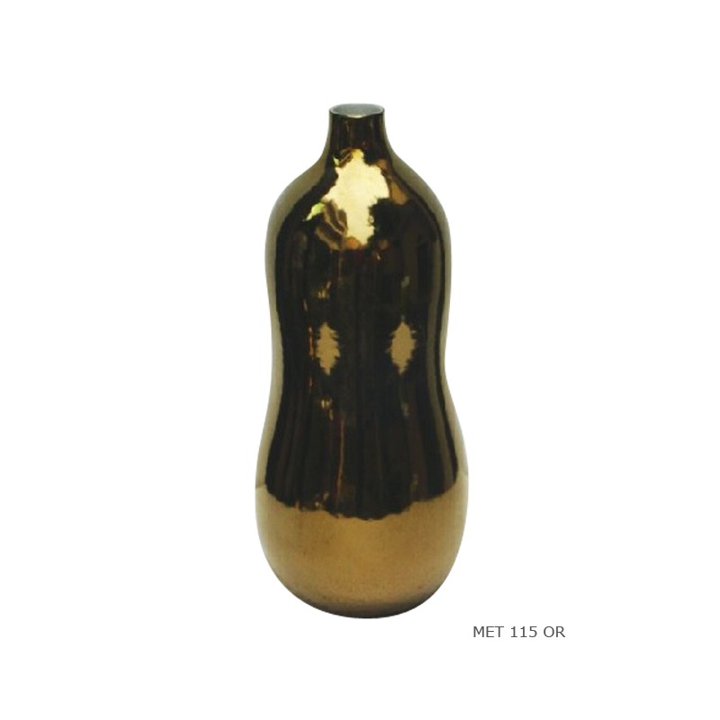 Gourd vase gold smooth