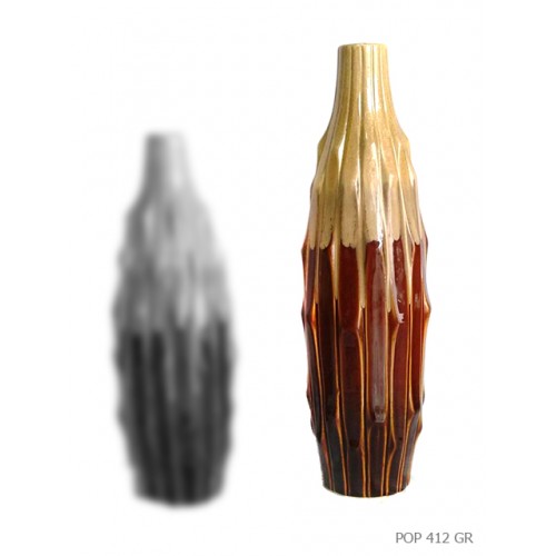 Vase bambou rouge