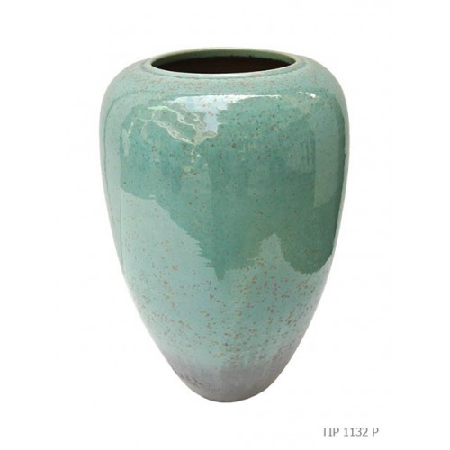 Reactive vase turquoise long