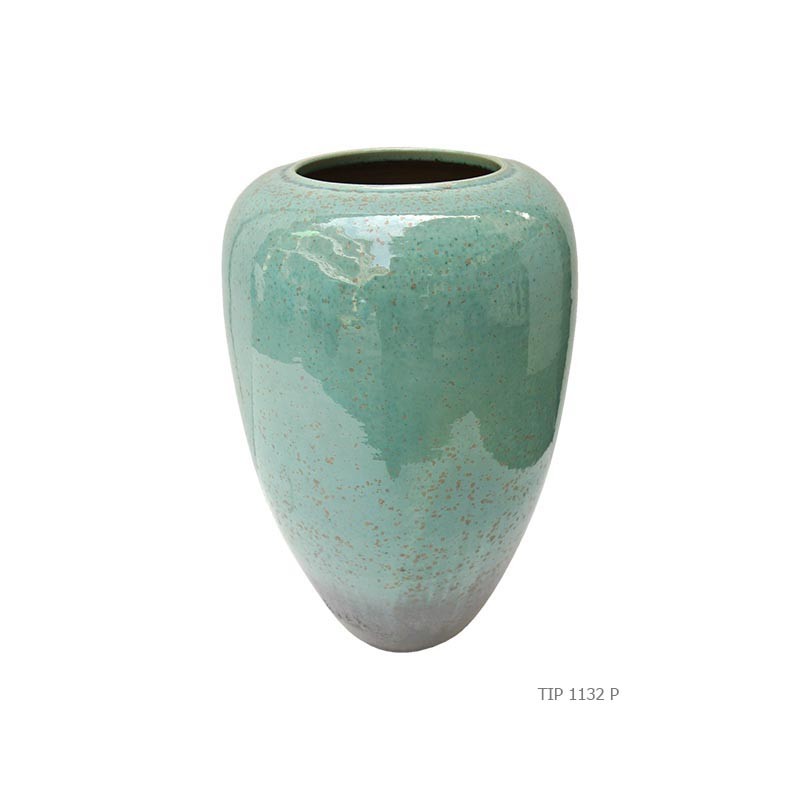 Vase reactif turquoise long