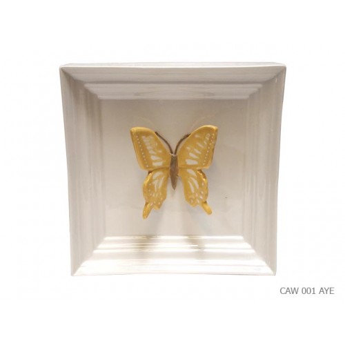 Mural butterfly frame yellow a