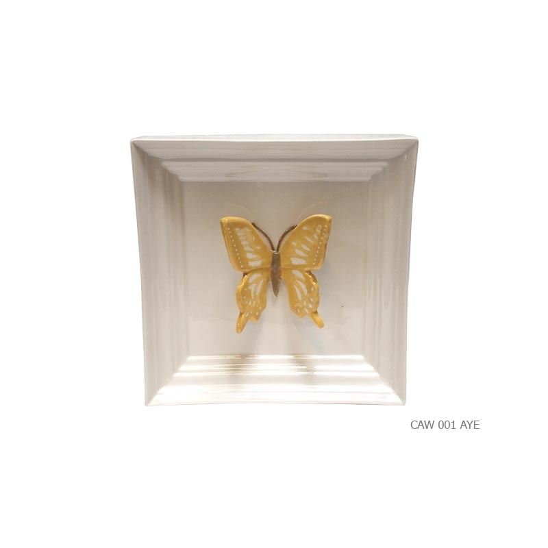Mural butterfly frame yellow a