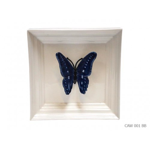 Mural butterfly frame blue b