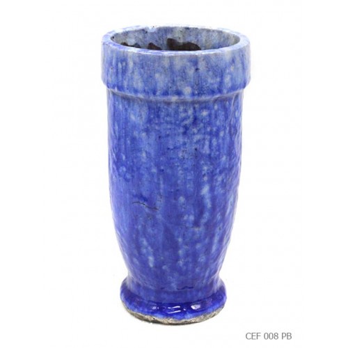 Planter pot blue iridescent