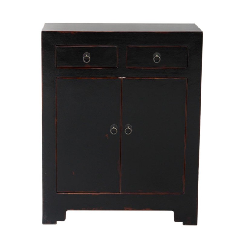 Sideboard 2 drawers black lacquered