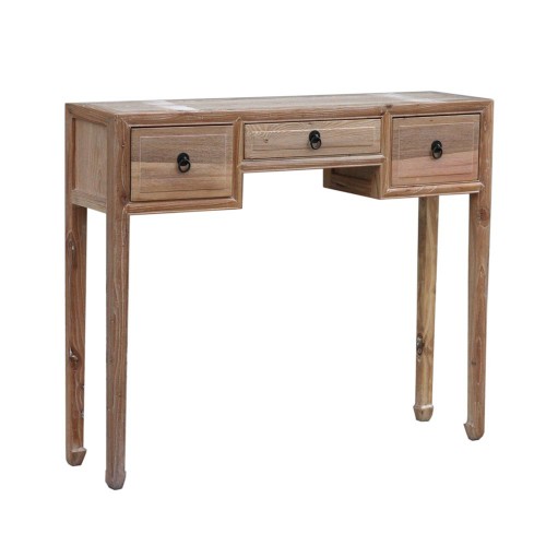 Console orme 3 tiroirs cerusee