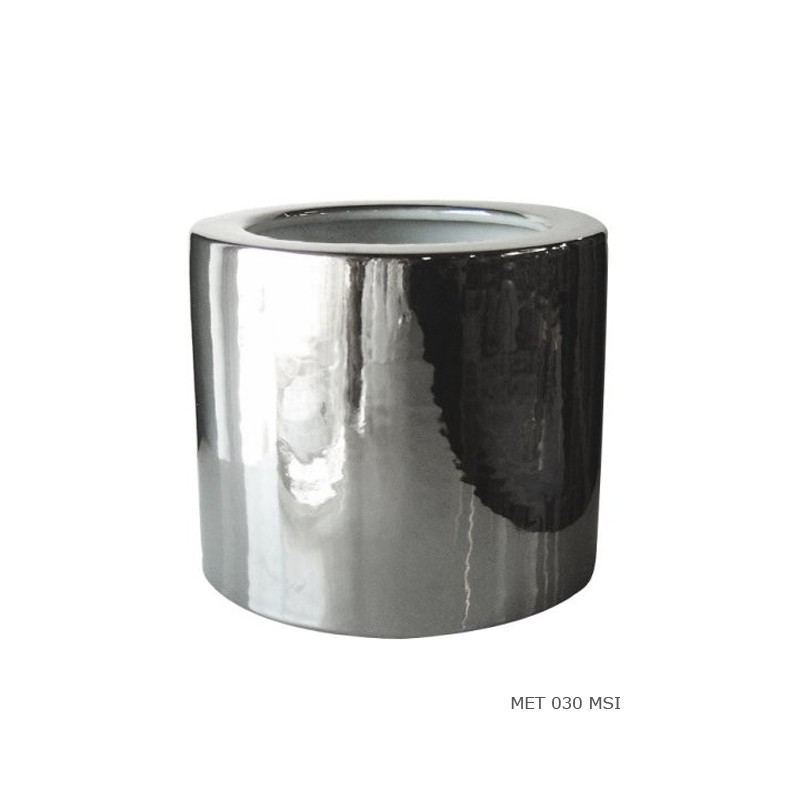 Planter pot porcelain silver