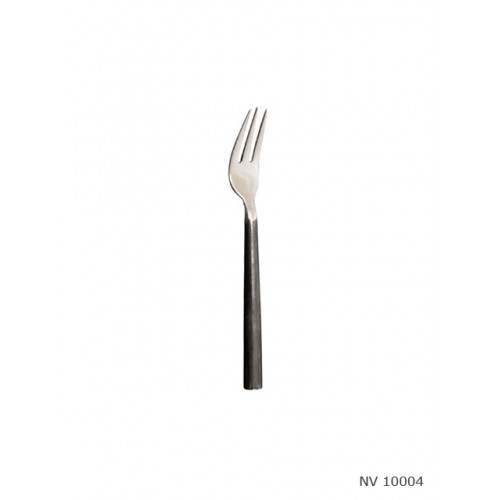 Set of 6 serving forks grey stainless steel