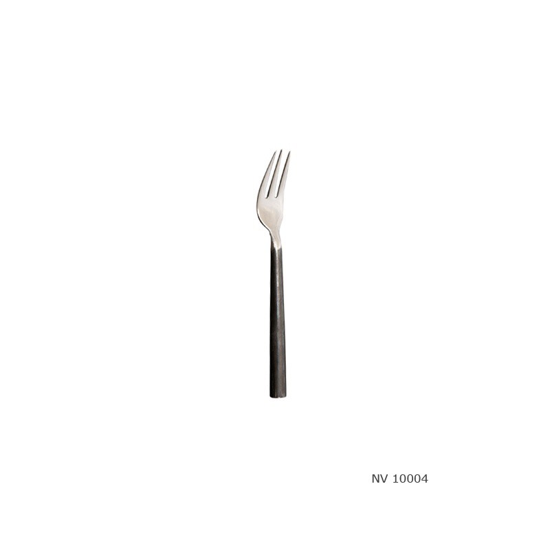 Set of 6 serving forks grey stainless steel