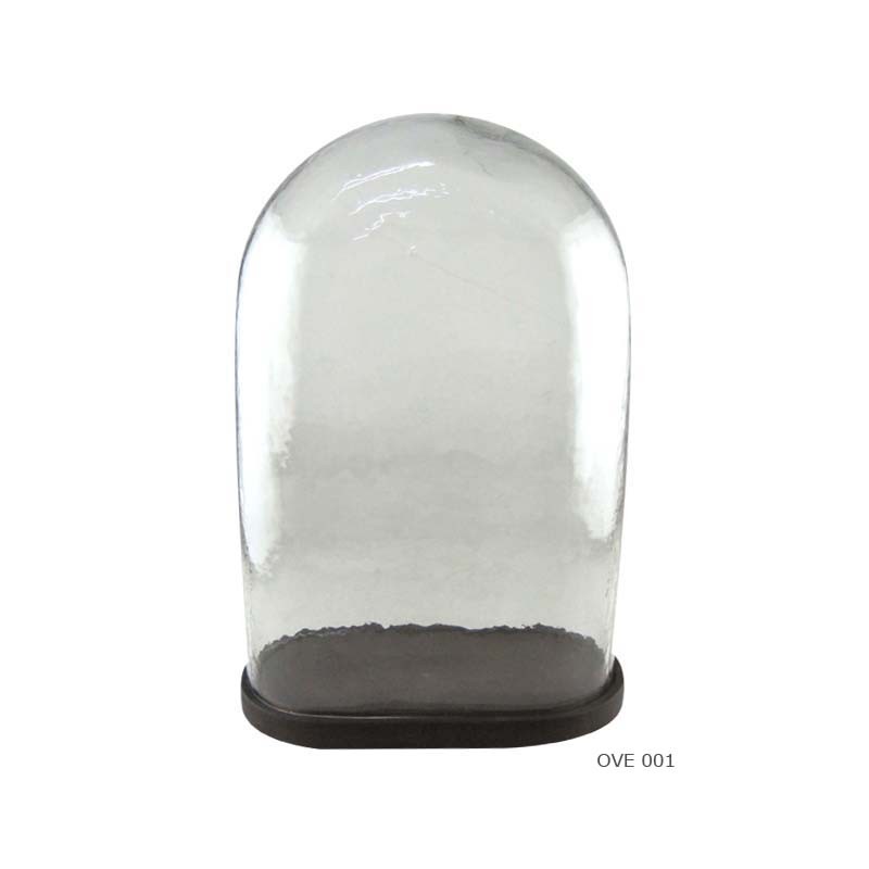 Globe ovale verre translucide