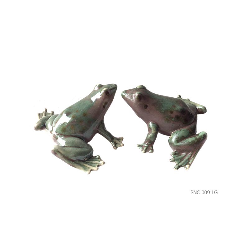Frog in green ceramic