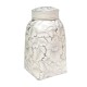 Rice container lacquered high white silver