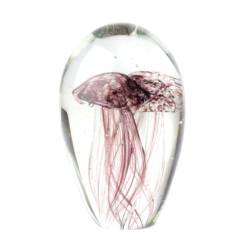 Jellyfish double plum white millefiori