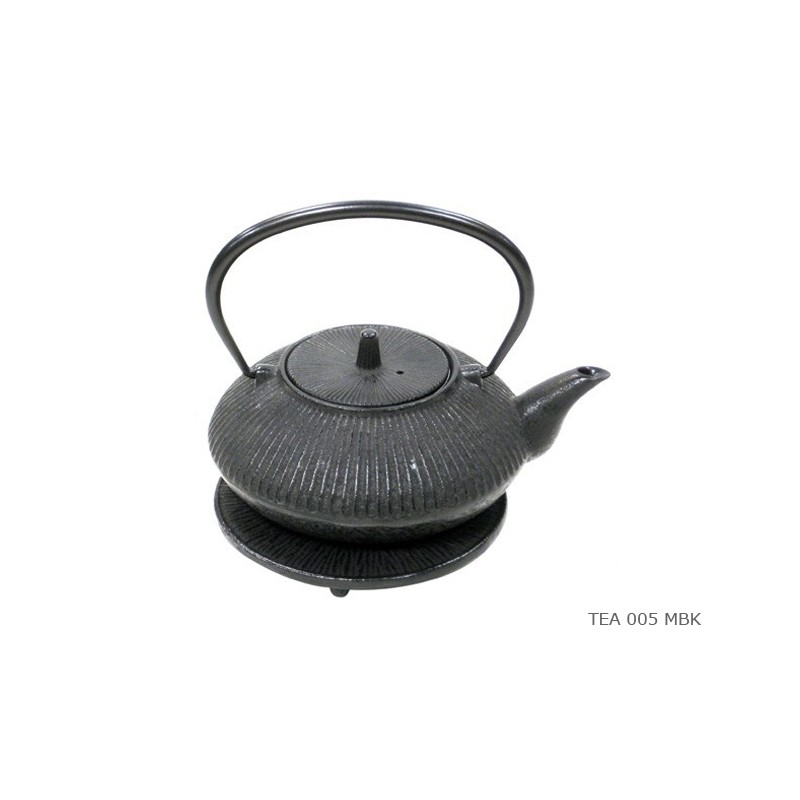 Teapot 'lines' black