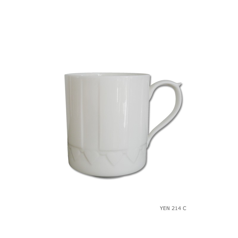 Mug straight lines porcelain