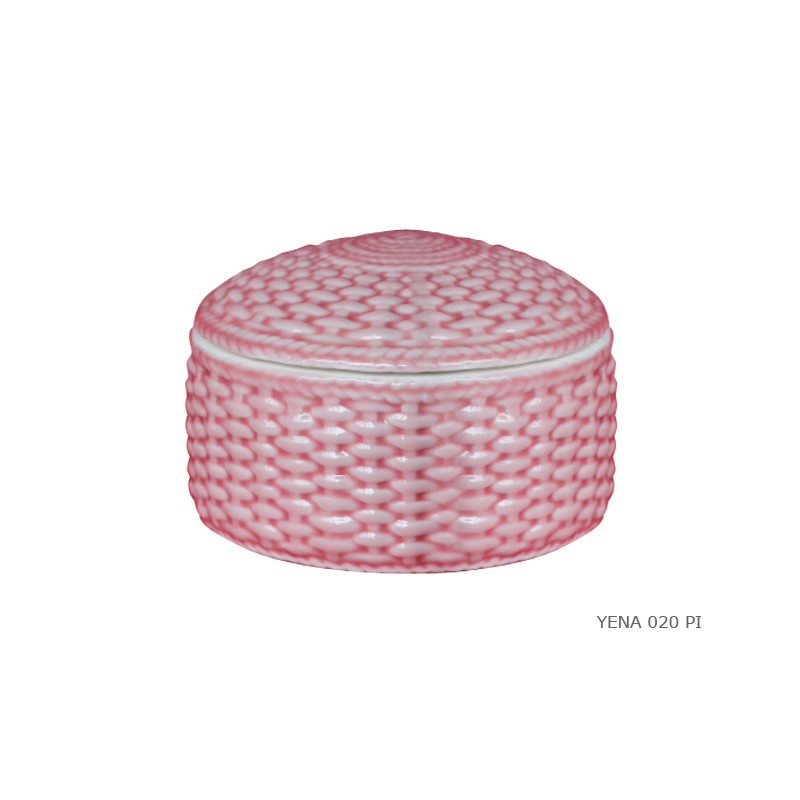 Box rattan porcelain pink