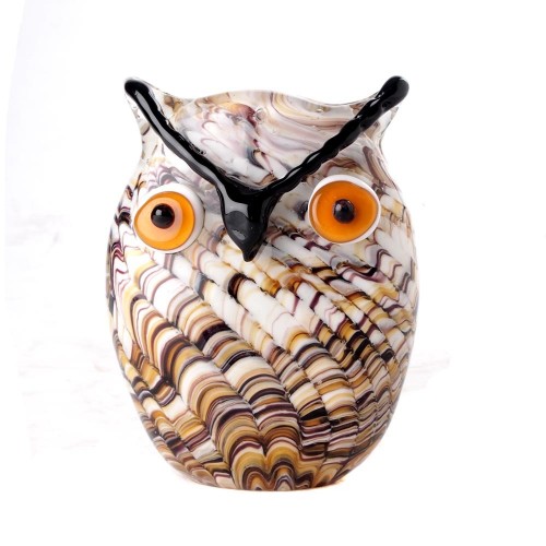 Owl glass paste iridescent