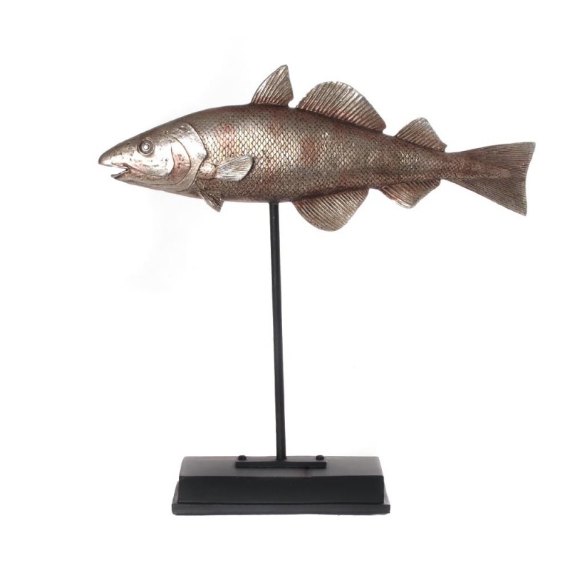 Fish on stand h silver