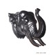 Elephant head black porcelain
