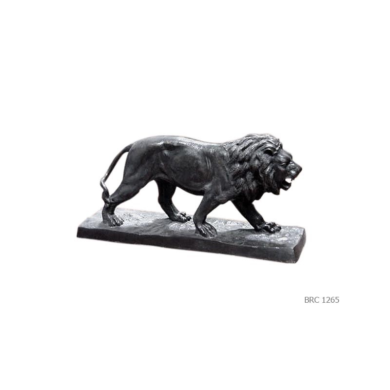 Lion sur socle bronze