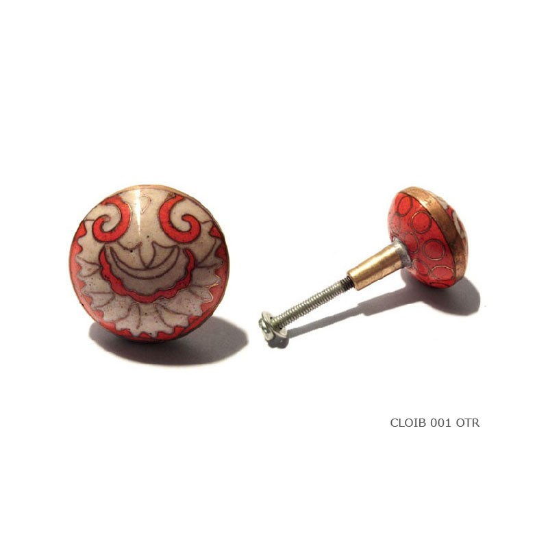 Doorknob ottoman red